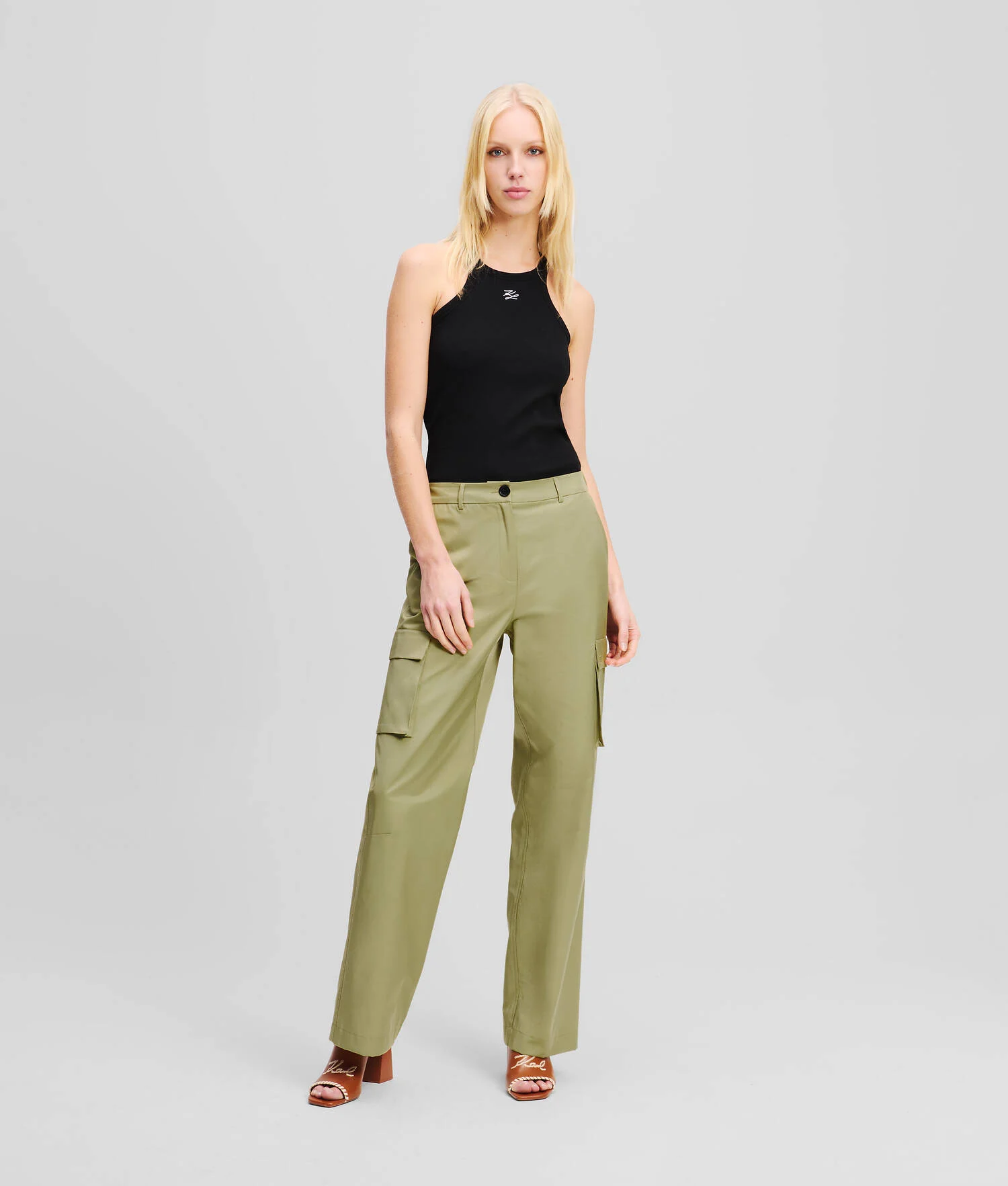 PANTALON CARGO - Vert d'huile