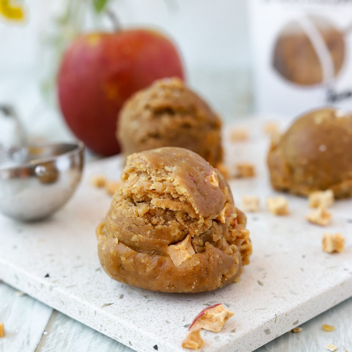 Koekjesdeeg voor haverkoeken met appel