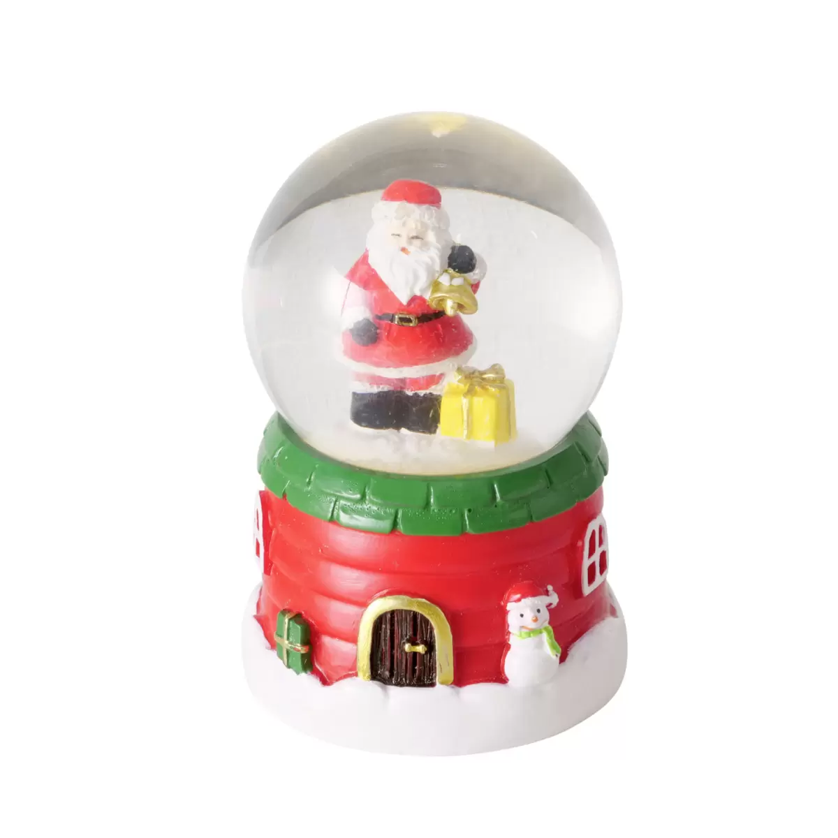 Schneekugel mit LED Hunky rot,weiss