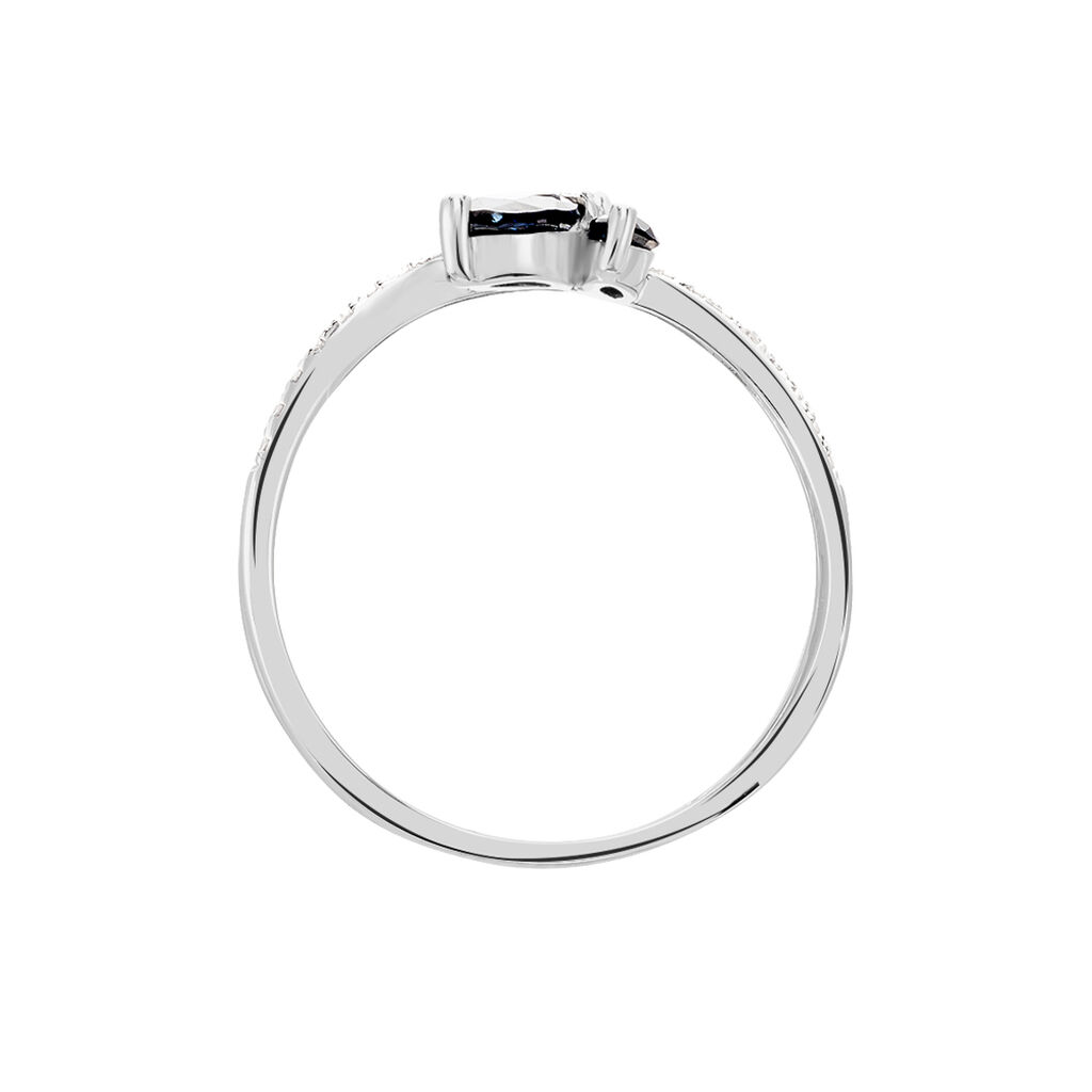 Bague Angie Or Blanc Saphir Diamant