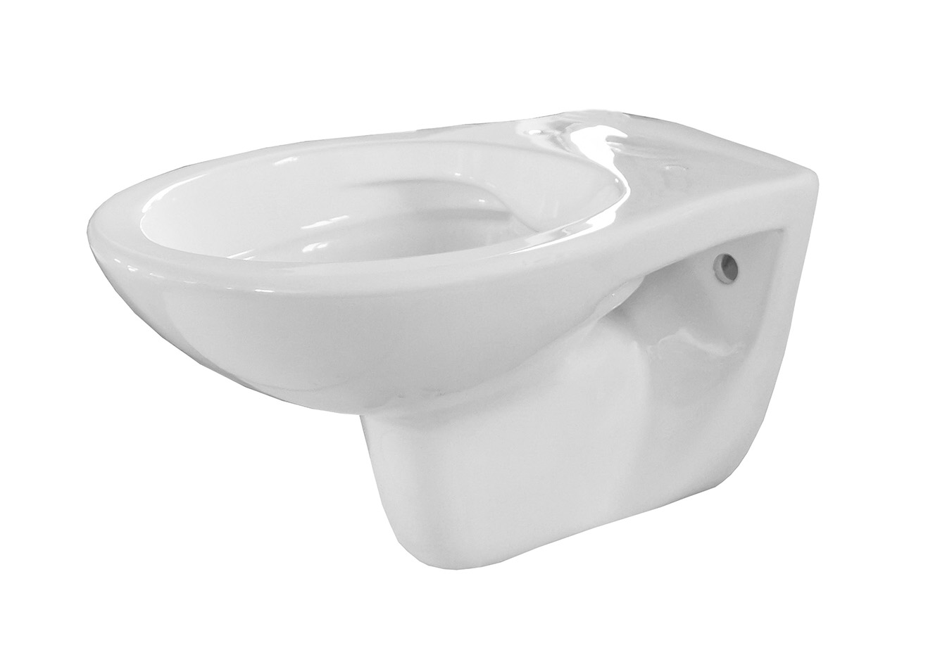 Mueller Pluto randloos toiletpot zonder zitting wit glans