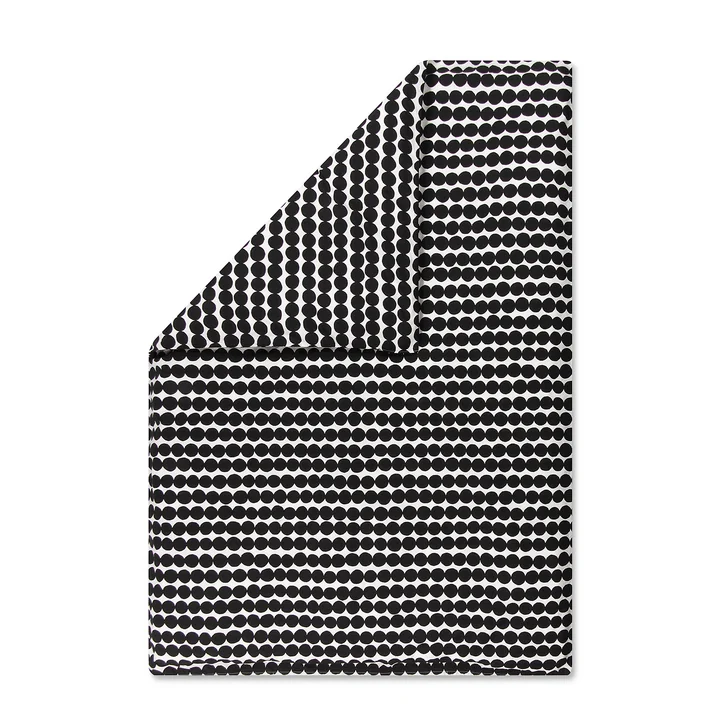 Marimekko - Räsymatto Deckenbezug, 240 x 220 cm, schwarz / weiss