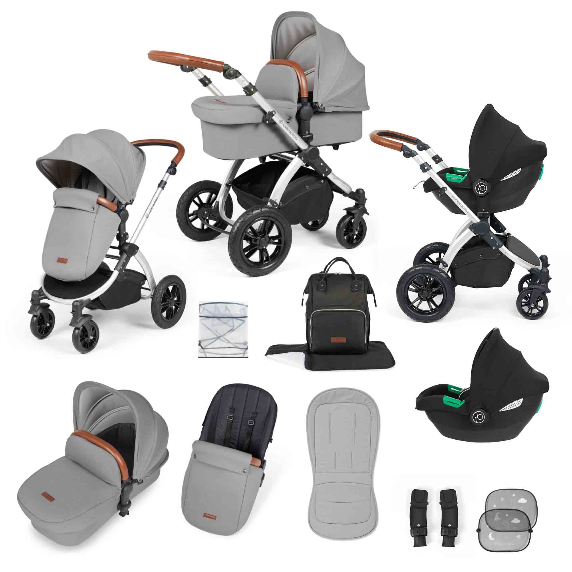 Système de voyage Stomp Luxe 3-en-1 i-Size avec siège auto Cirrus