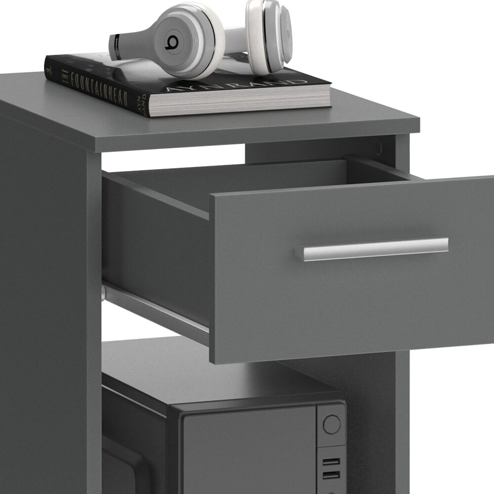 Vicco PC-Schrank Beistellschrank Computerschrank Odin Anthrazit Schublade PC-Fach