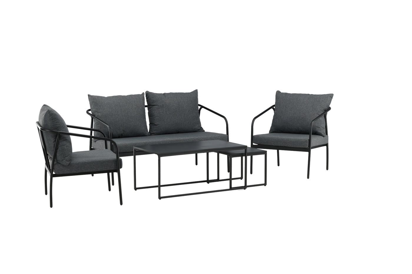 FjÃ´rd - Tuinset Zwart|Grijs - Staal - Sopot