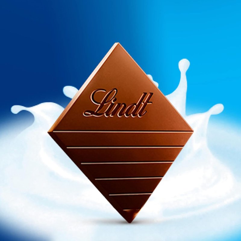 Carrés chocolat lait Excellence Extra-fondant Lindt - Carton de 1,1 kg - 200 pièces