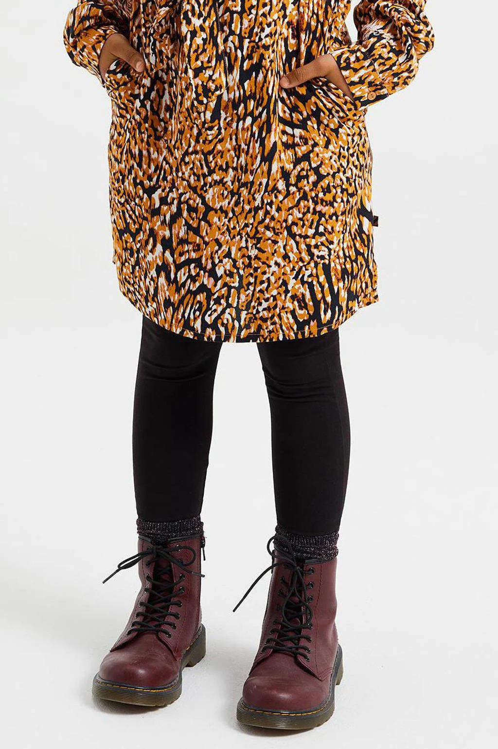 WE Fashion legging - set van 2 zwart