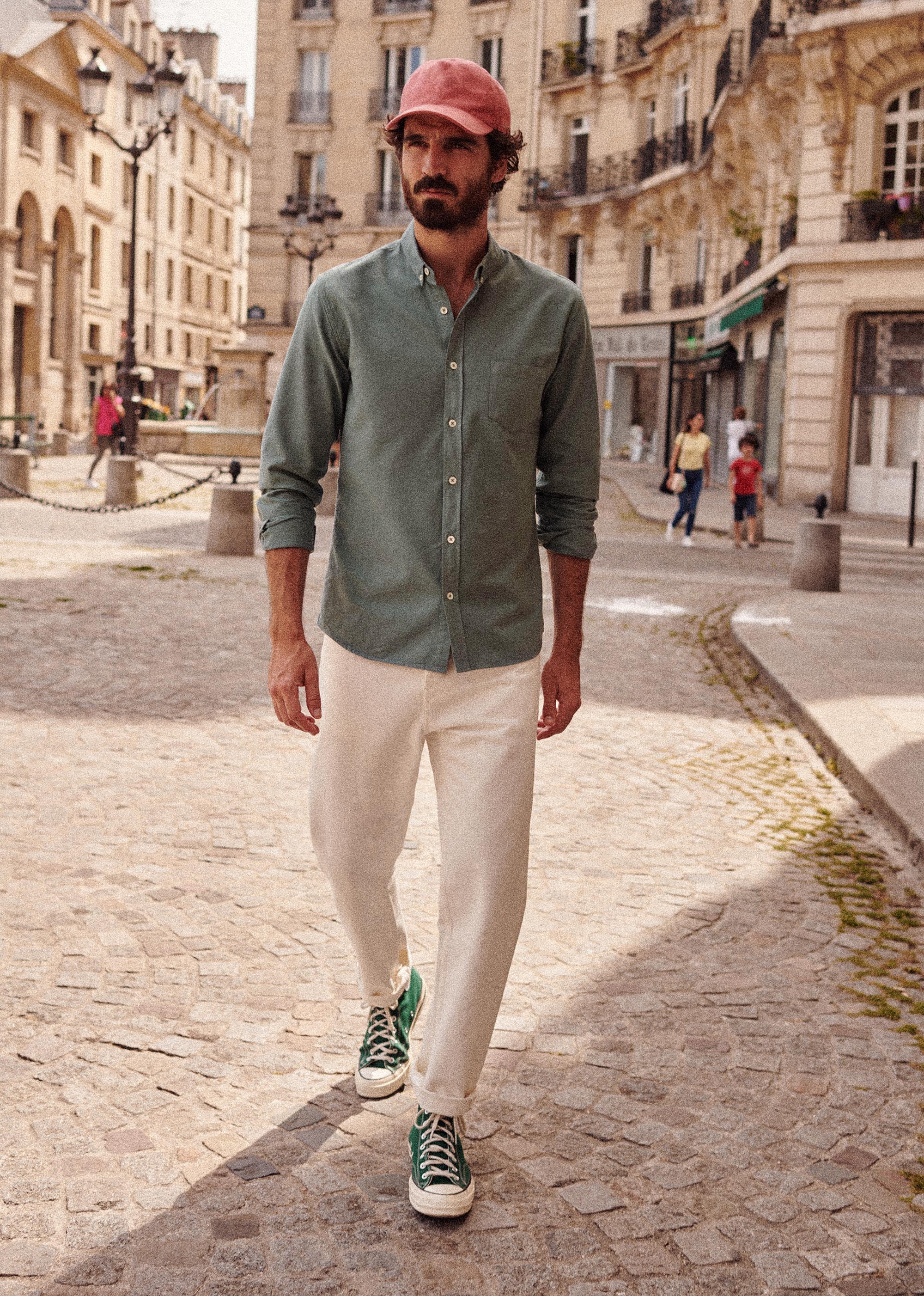 Chemise Charlie Oxford - Vert Argile - E-SHOP/CHEMISES & BLOUSES 5905313