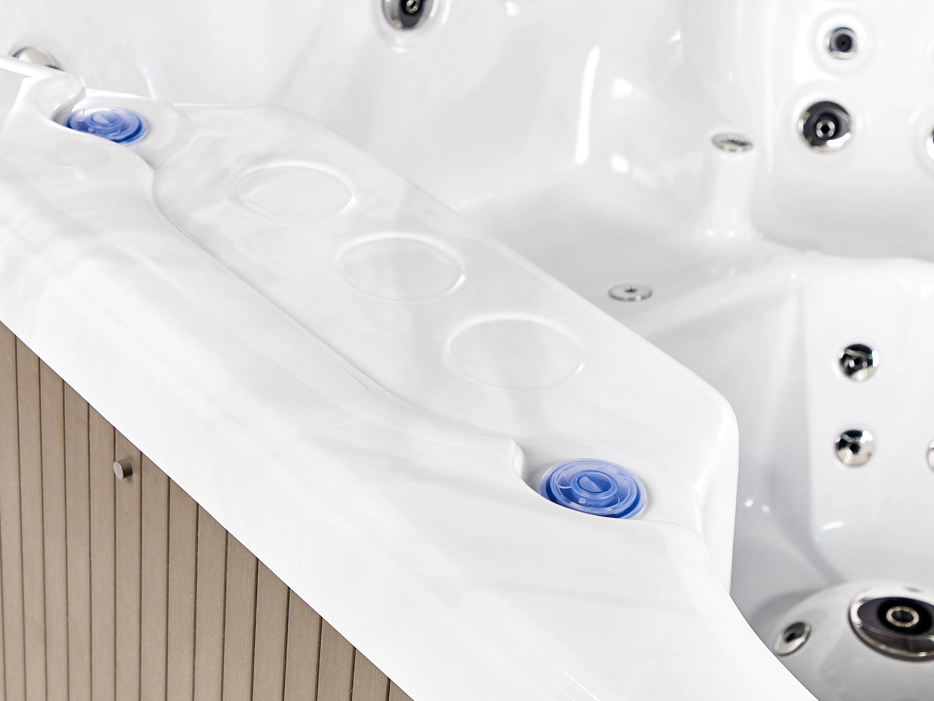 Buiten hottub met LED VILLARRICA Wit
