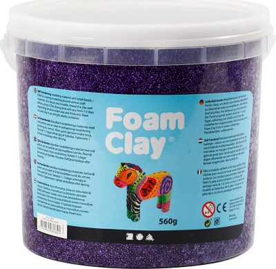 Foam Clay - Lilla - Modellervoks I Spand - 560 G