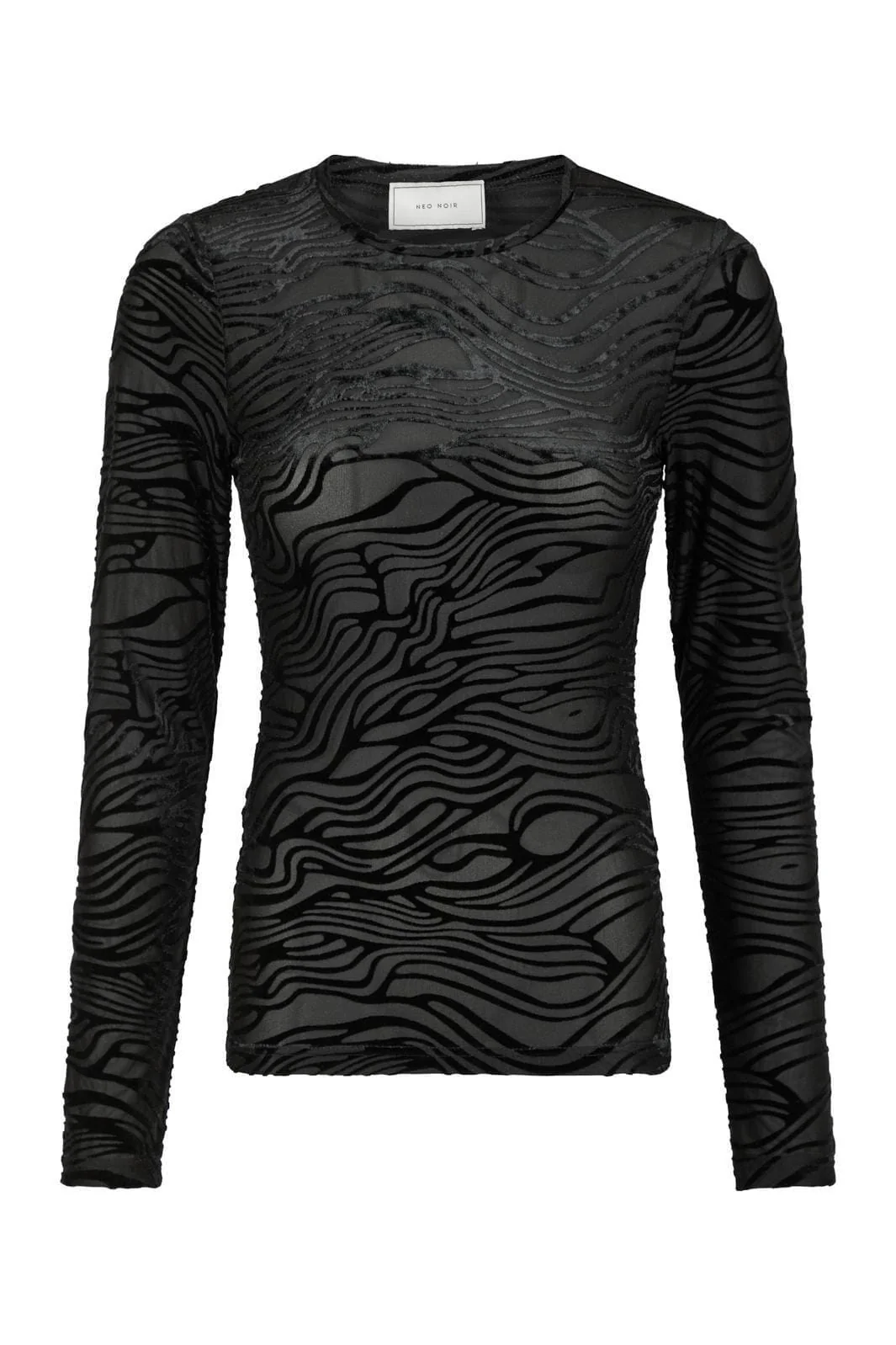 Neo Noir Ella Zebra Burnout Blouse