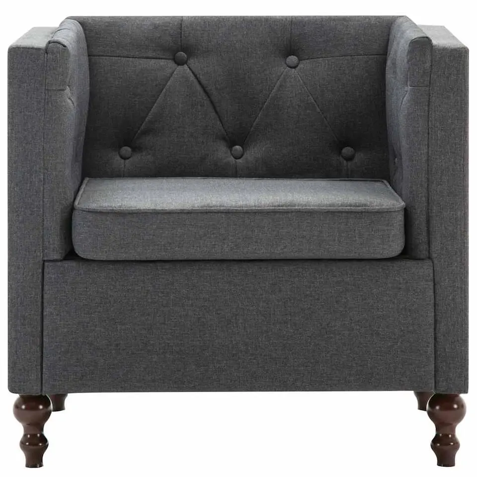 VIDAXL Fauteuil stof donkergrijs