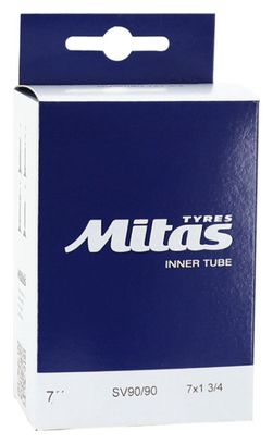 Chambre a air poussette 7 x 1 3-4 mitas valve standard coudee 45° (47-94)
