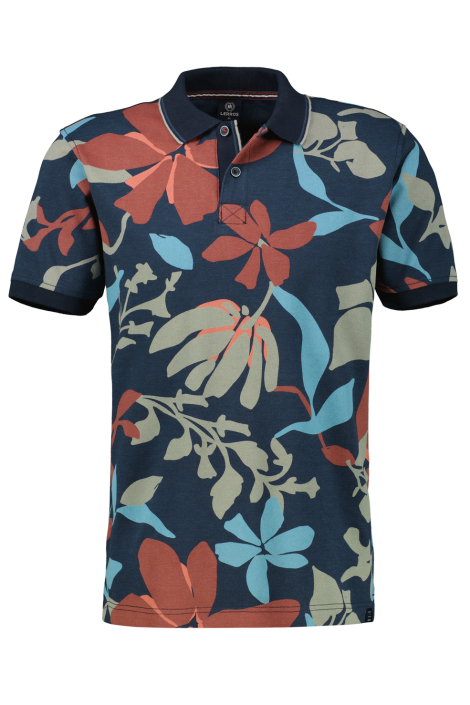Lerros blauwe heren polo