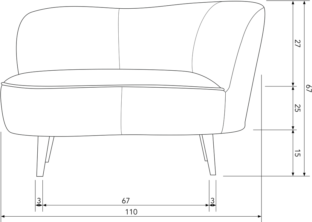 WOOOD Sara Fauteuil