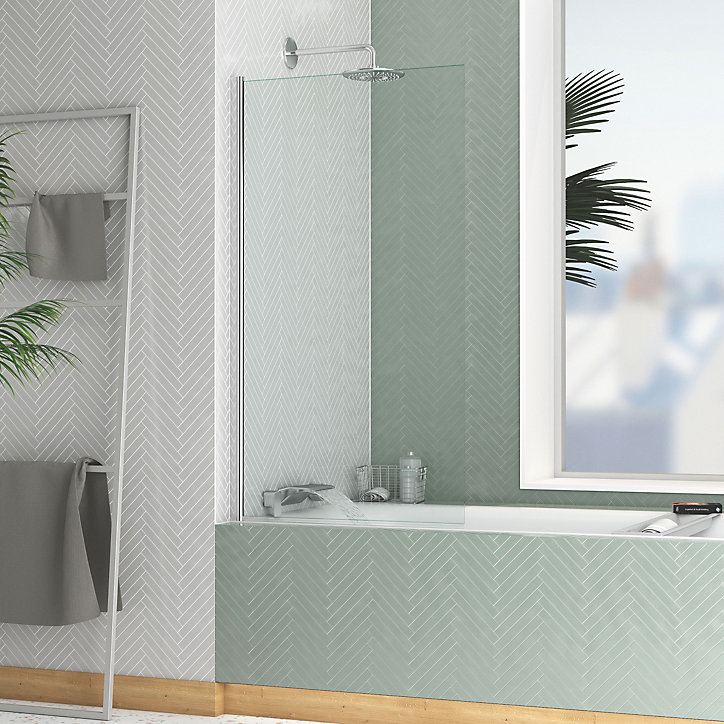 Pare-baignoire 130 x 70 cm chromé Essentiel Galedo