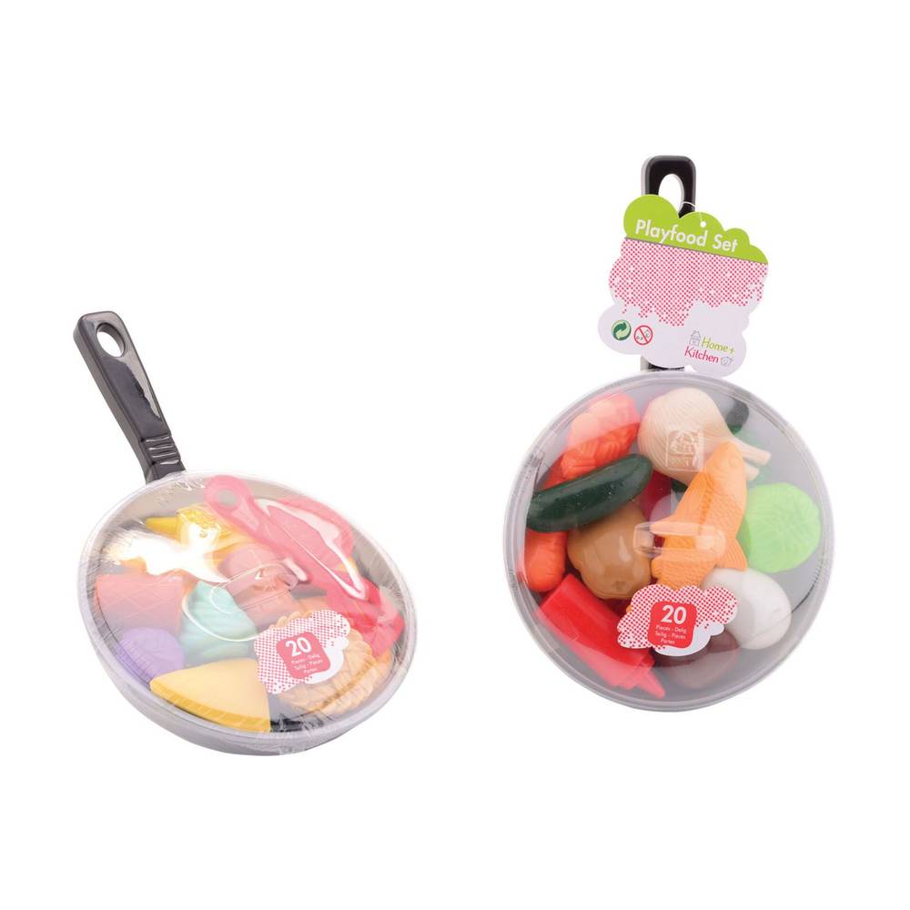 Home and Kitchen koekenpan met inhoud speelset 20-delig