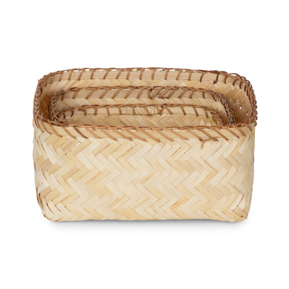 Lot de 3 paniers en bambou Halong