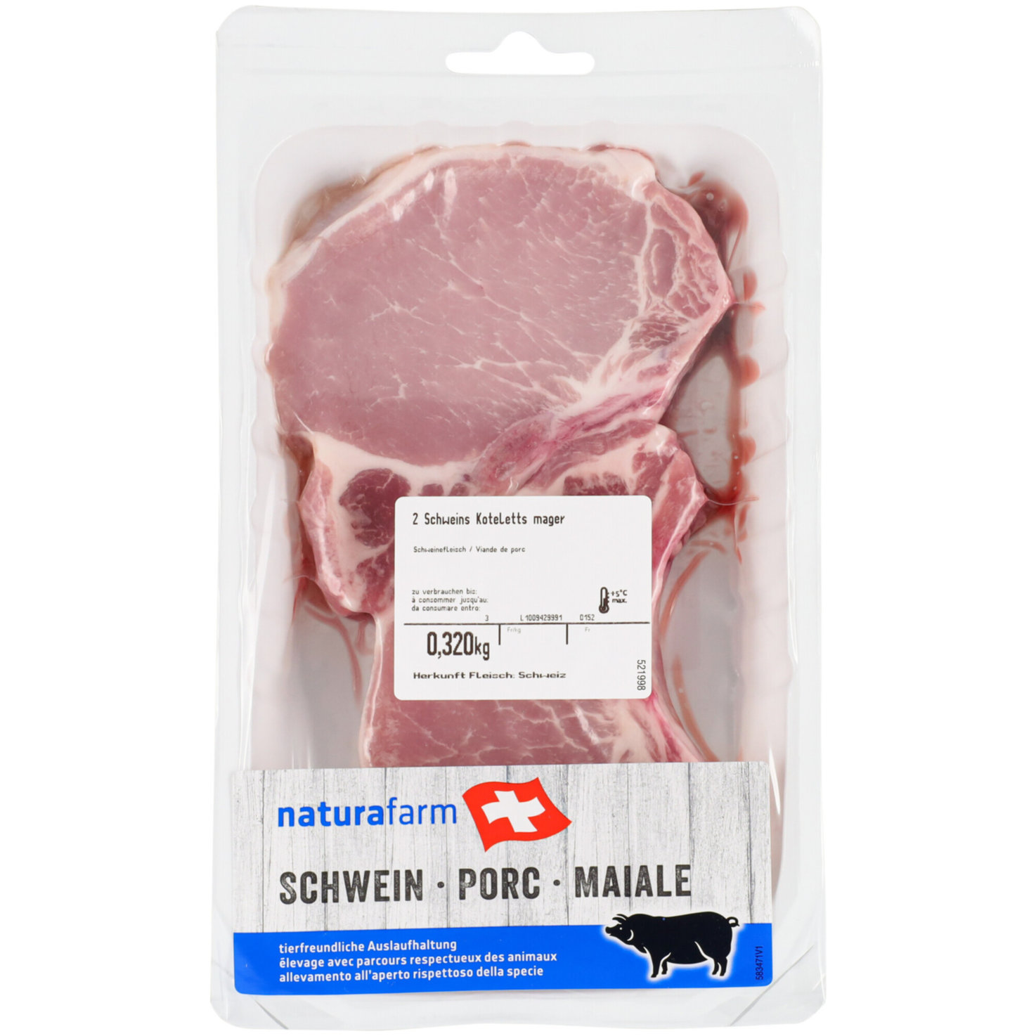 Naturafarm Schweinskotelett 2 Stück ca. 400g