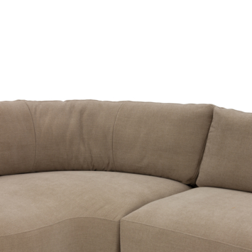 KARWEI hoekbank Ace taupe stof met verlenging links