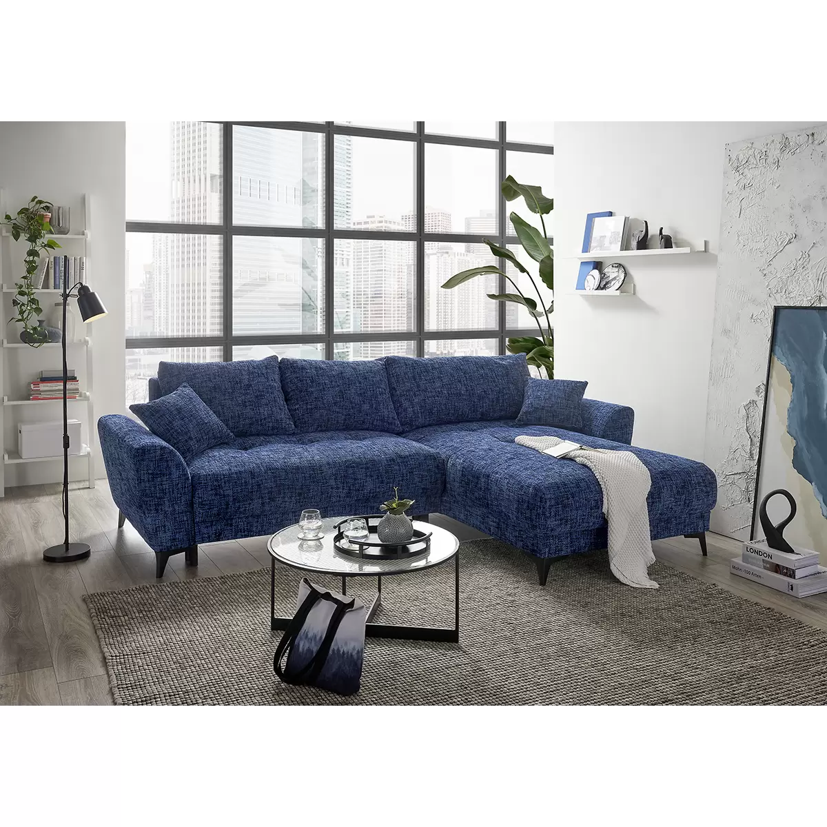 Ecksofa Salzburg 136x234 Blau