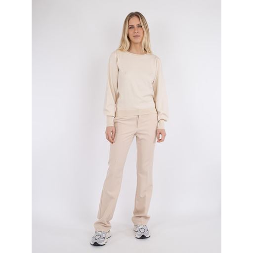 Neo Noir Magdalena Solid Striktrøje, Creme, 36