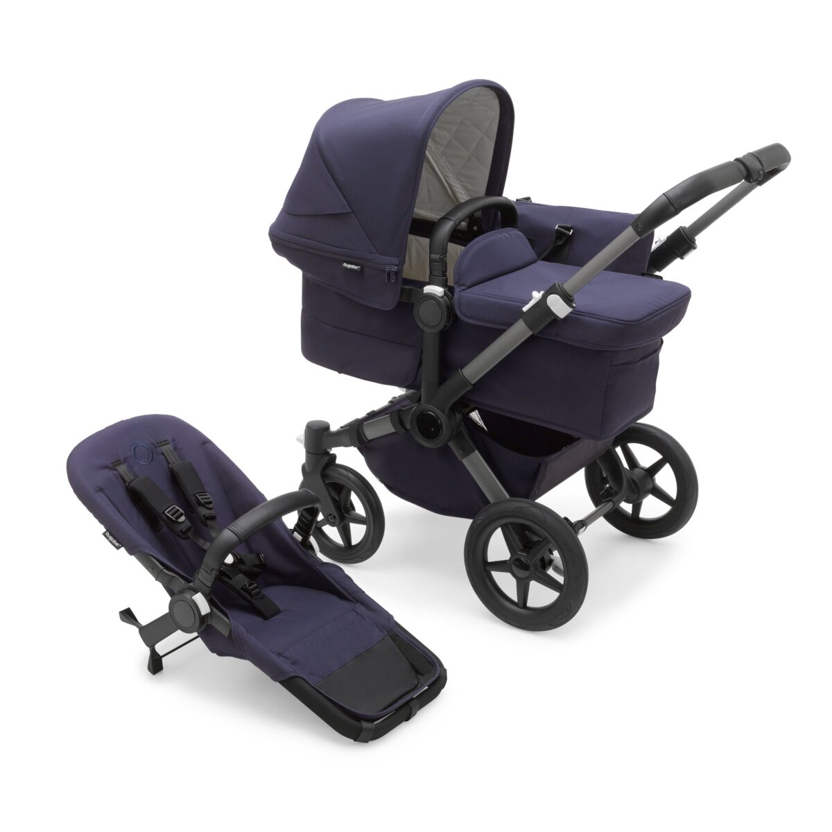 Bugaboo International BV Bugaboo Donkey 5 Mono Classic Kombikinderwagen Komplett Graphit - Dunkles Marine
