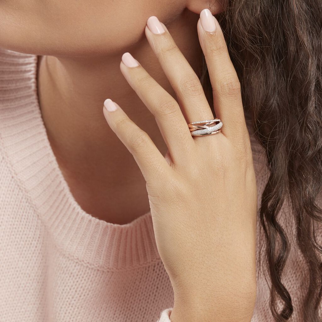 Bague Elodea Or Rose Diamant