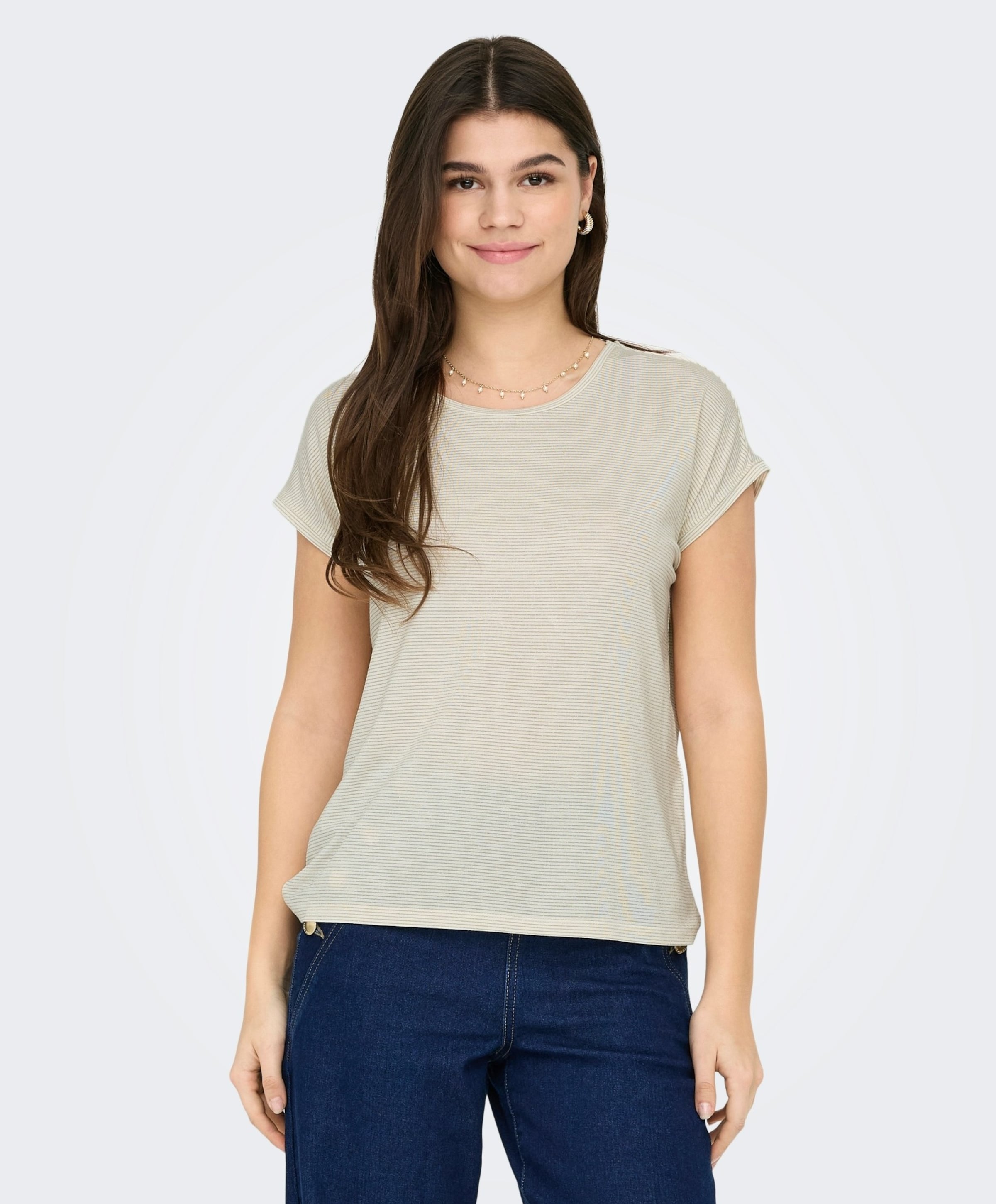 Only Dames T-shirt ecru