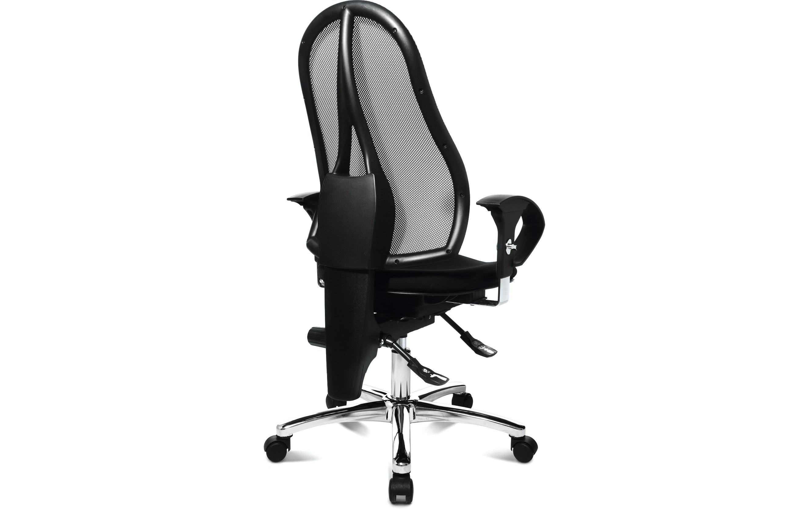 Bürostuhl Sitness 15, Schwarz<br>Fitness-Drehstuhl mit balancierender Sitzfläche in Netz-Optik