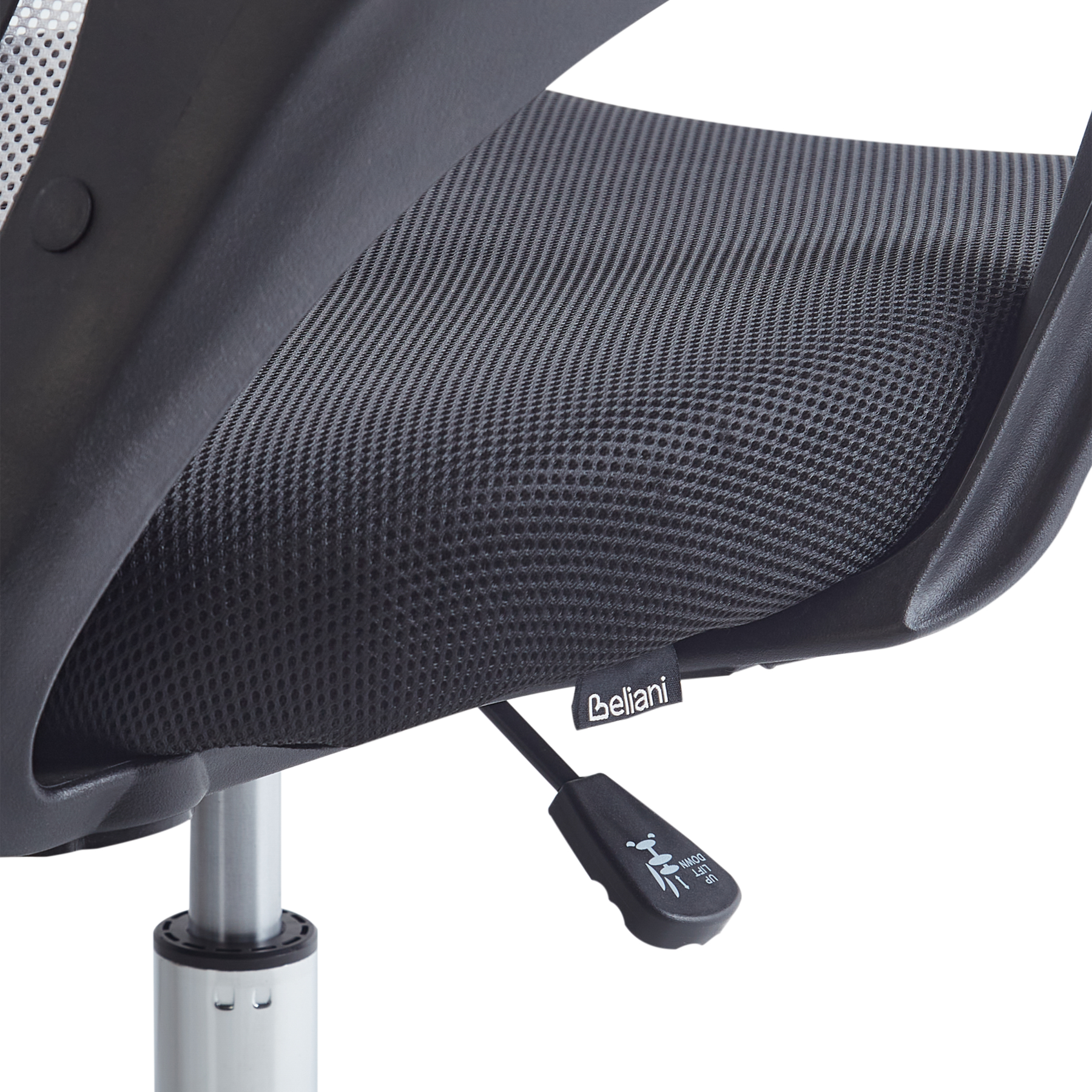 Beliani - SOLID - Bureaustoel - Zwart|Wit - Polyester