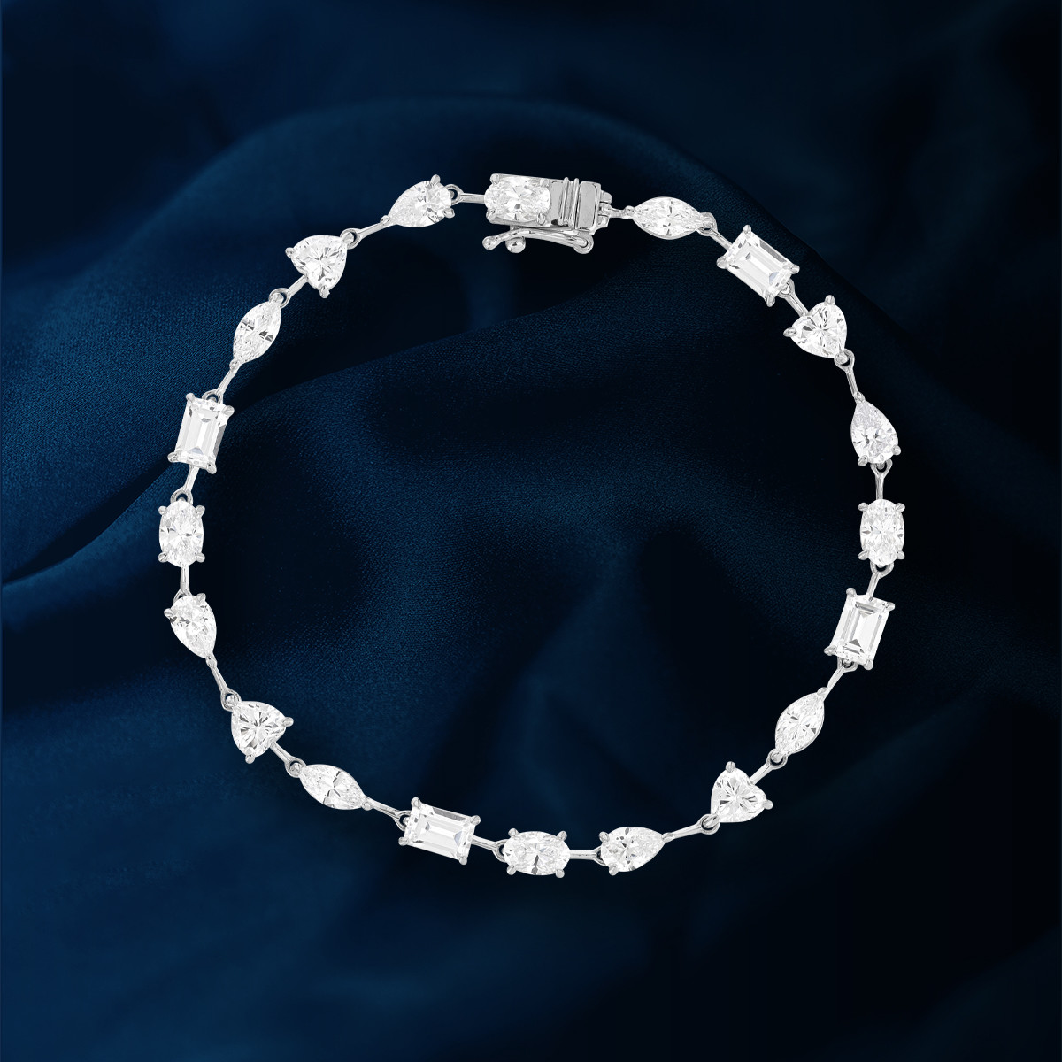 Bracelet argent 925 zirconias 19 cm