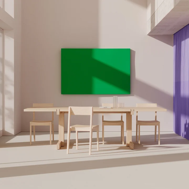 OUT Objekte unserer Tage - Richter Tisch Large, 240 x 92 cm, Eiche gewachst mit Weisspigment