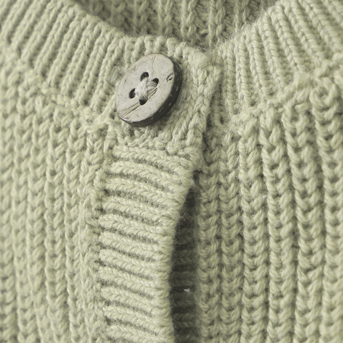 Topomini Pure Collection Baby Strickjacke mit Knopfleiste oliv