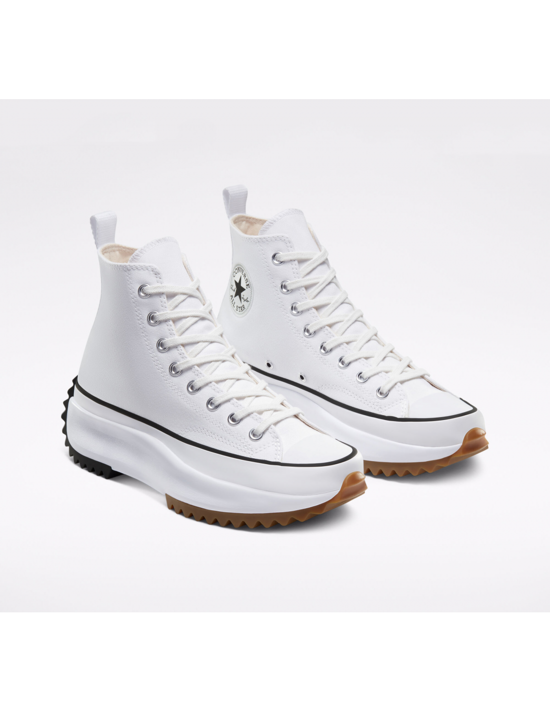 converse sneakers compensées montantes femme run star hike hi blanc