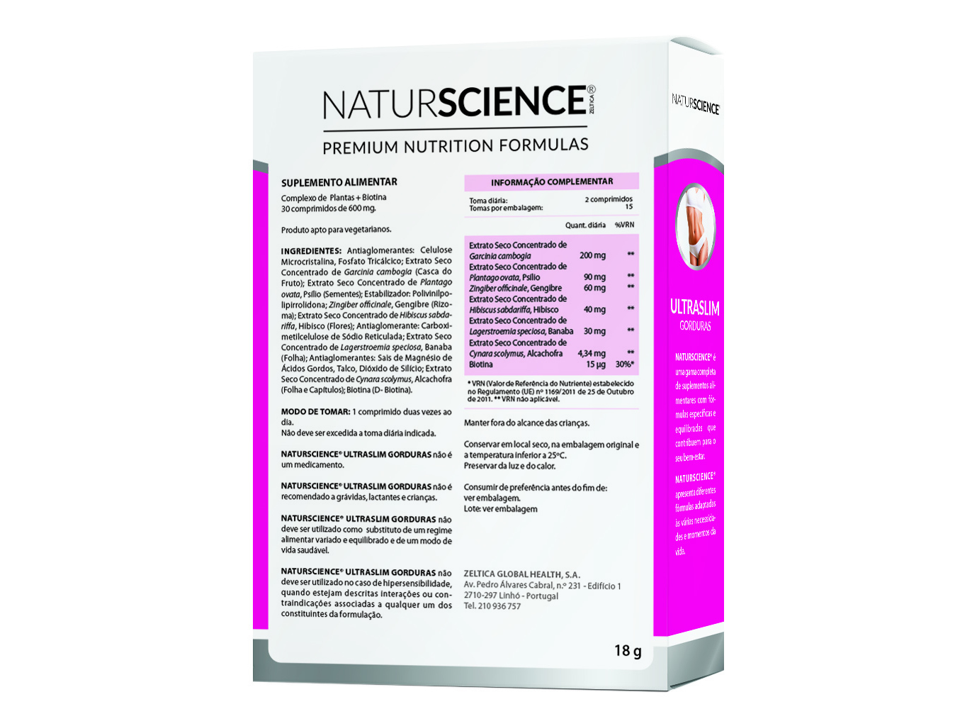 SUPLEMENTO NATURSCIENCE ULTRASLIM GORDURAS 30 COMP