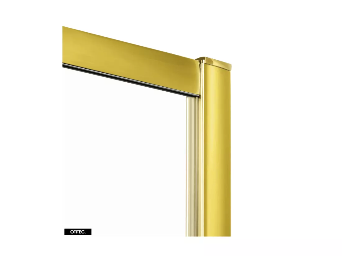 Porte de Douche avec Paroi Latérale - 140 x 200 - OR BROSSÉ - PRIME - DROITE