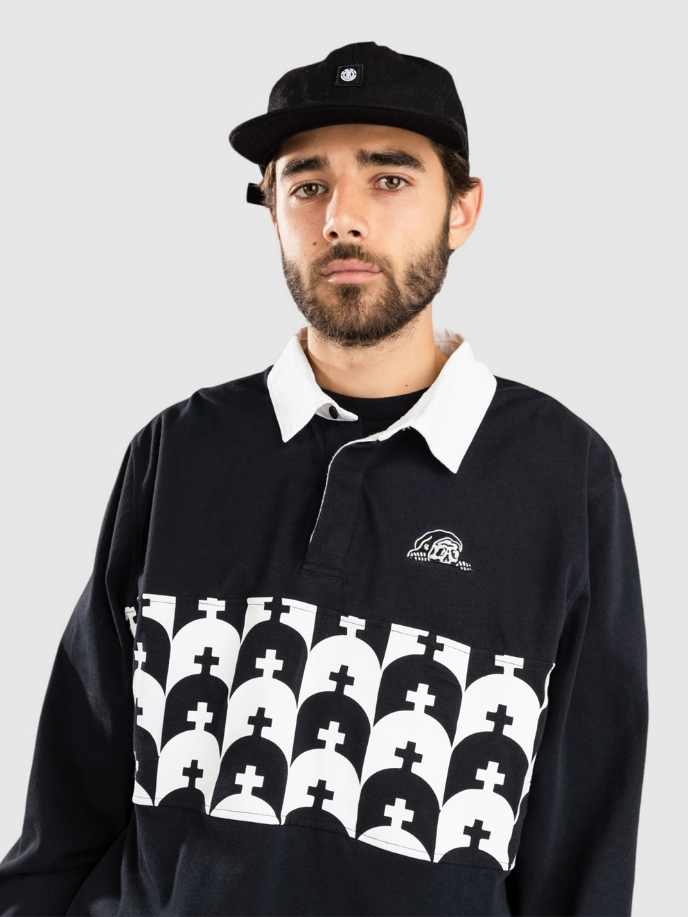 Lurking Class Graves Rugby Long Sleeve T-Shirt black