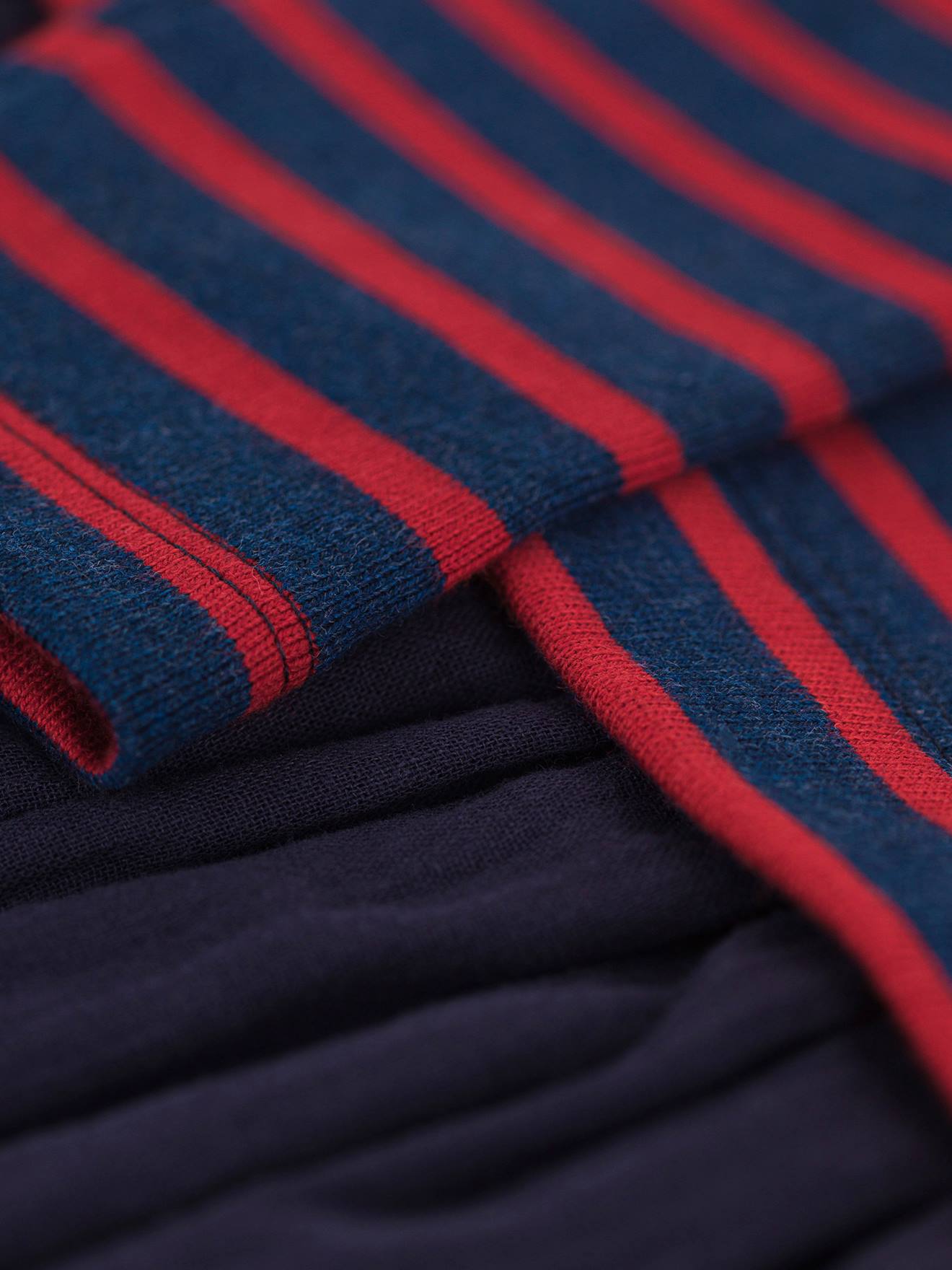 Vestido listrado azul PETIT BATEAU em algodão grosso e chiffon de algodão.