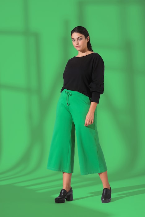 Sweatshirt, Rüschen, V-Ausschnitt, Langarm
