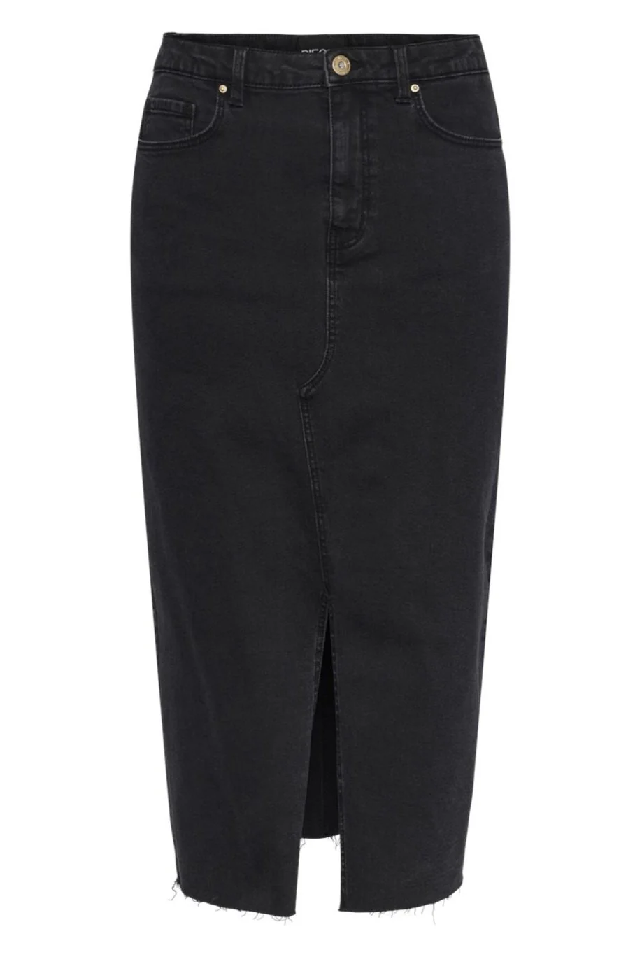 Pieces Pcjessie Denim Midi Skirt 4560724 black