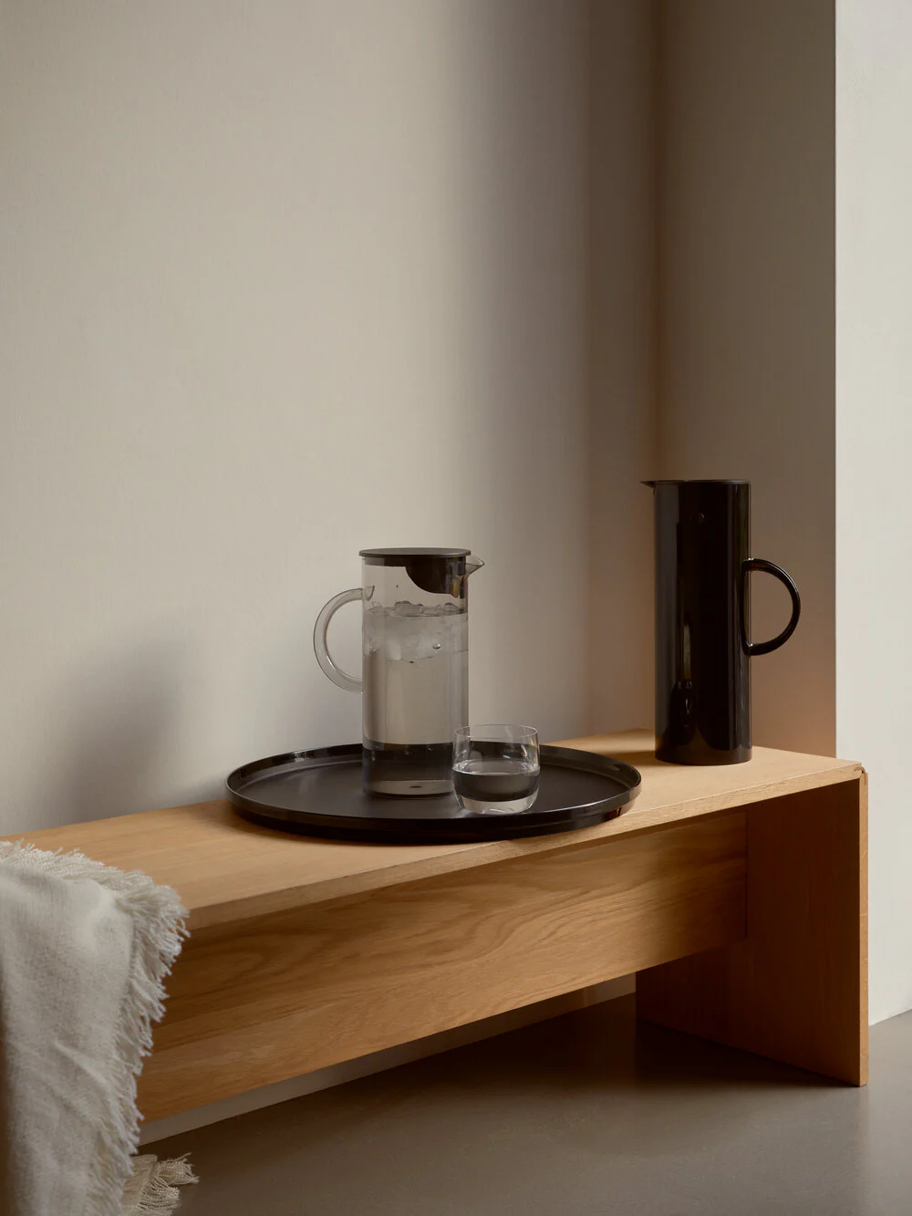 Stelton  Serveringsbakke, sort - Ø40 cm.