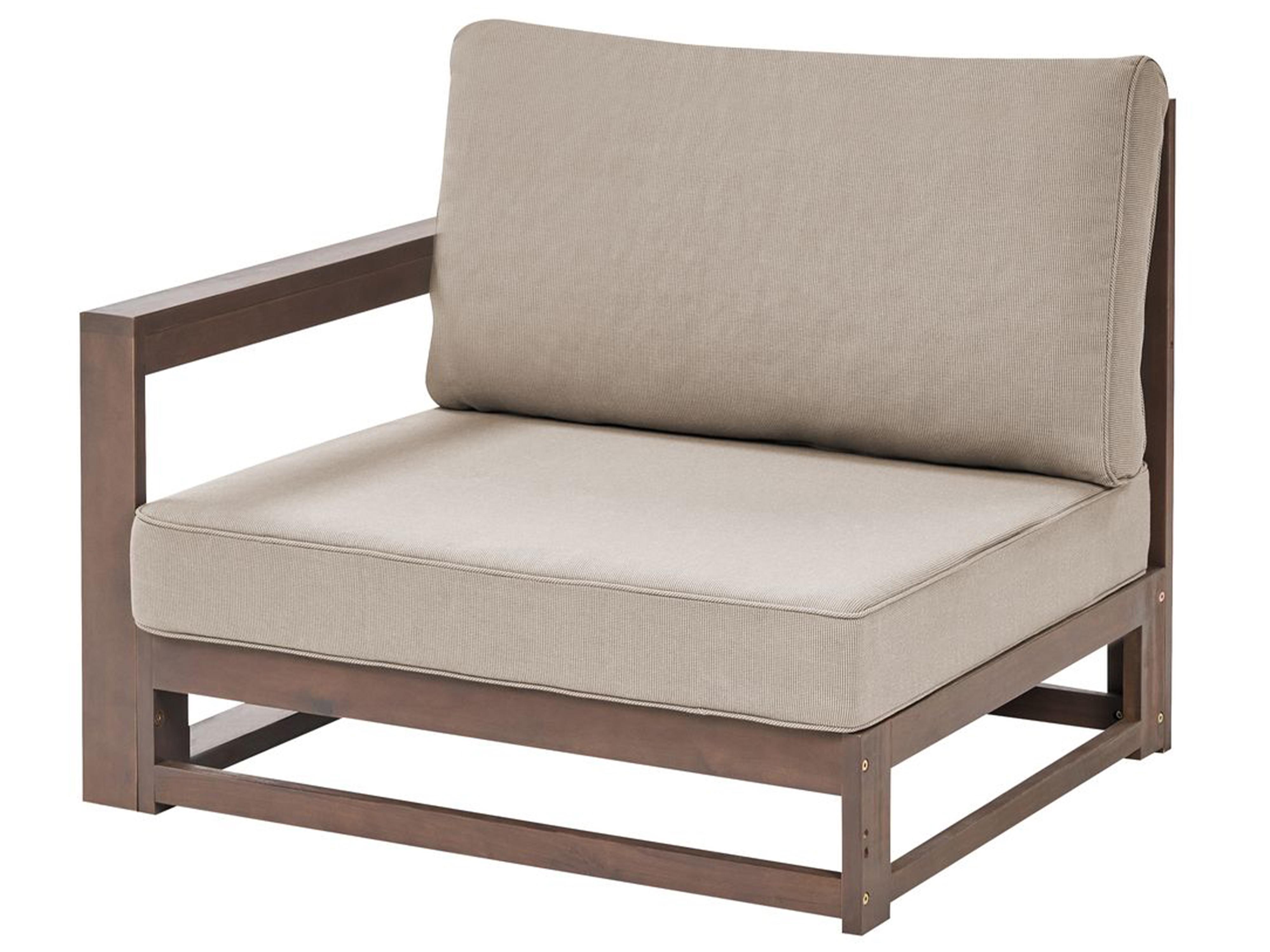 Tuin loungebank 3-zits TIMOR modulair Gecertificeerd acaciahout Donkerbruin