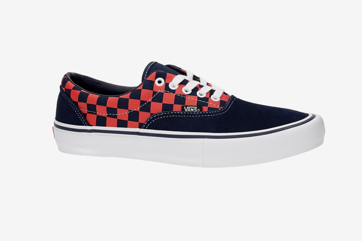 Vans Era Pro Schuh (checkerboard navy orange)