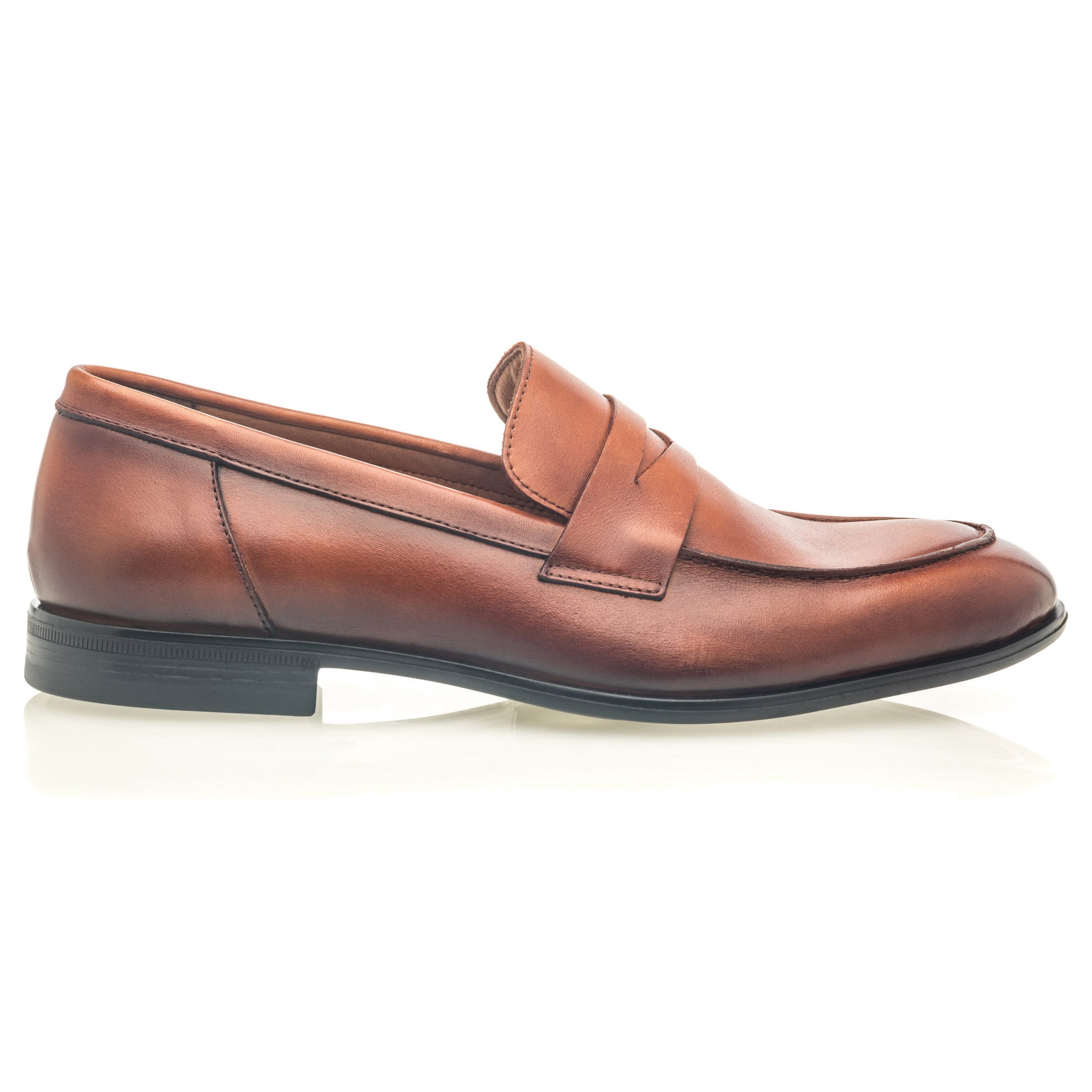 Mocassins Homme en cuir cognac