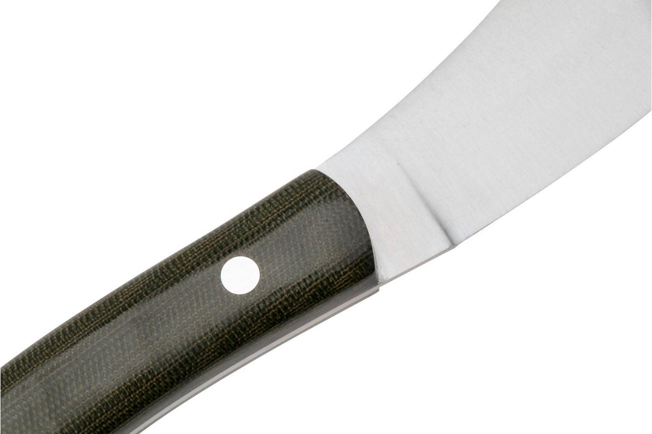Bark River Nessmuk BR-09-141-GCM, Satin CPM Cru-Wear, Green Canvas Micarta vaststaand mes