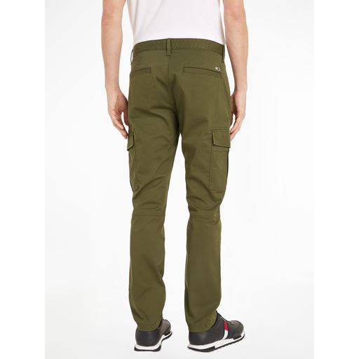 Tommy Jeans Austin Cargobukser, Drab Olive Green, W33/L32