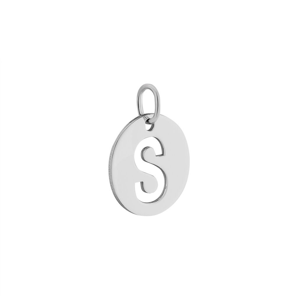 Pendentif Elio S Argent Blanc