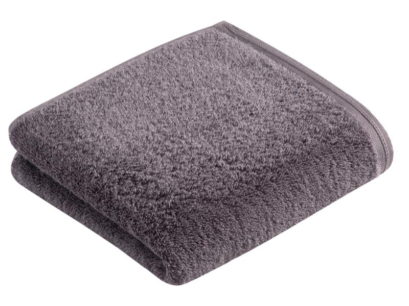 Vossen Handtuch Vegan Life 50 x 100 cm, Dunkelgrau Veganes Handtuch