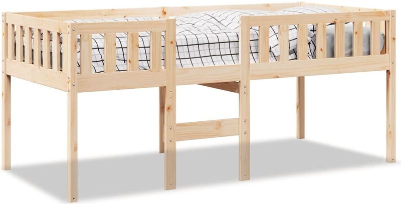 vidaXL Kinderbed - Massief Grenenhout - 80x200 cm - Inclusief Lattenbodem